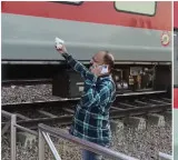 Moving train parcel delivery with amazing timing video goes viral