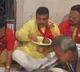 Suvendu Adhikari consumes non vegetarian prasad at Kalighat