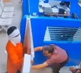 Nagpur bank robbery video viral as man flees with cash after throwing chili powder on staff