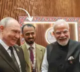 Siddharth Babu who is the young IFS officer between Modi and Putin in BRICS photo