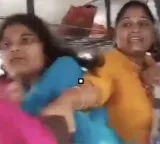 TGSRTC women fight for seats in RTC bus viral video