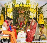 Revanth Reddy performs Ganapati Puja with family members