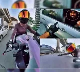 Gurugram Hit and Run Kabaddi Player Hits Female Biker