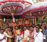 Chennai umbrellas for Srivari Garuda Seva is a 190 year old tradition