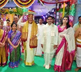 Chandrababu Naidu presents sacred clothes as Srivari Brahmotsavams begin with Dhwajarohanam