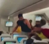 Biman Bangladesh Airlines passengers fight mid air viral video