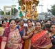 Vasundhara Devi pulls the chariot during Srivari Brahmotsavam