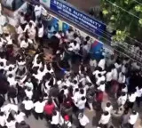 Chandrababu Naidu warns YSRCP over DSC teachers clash at Vijayawada SAAP office