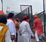 Protest over restrictions on immersion of idols at Tank Bund in Hyderabad