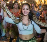 Python used for dance during Ganesh immersion in Hyderabad rescued