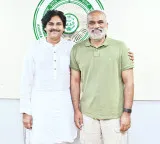Pawan Kalyan and Vangaveeti Radhakrishna cordial meeting in Mangalagiri