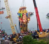 Khairatabad Maha Ganapati immersion concludes peacefully in Hussain Sagar