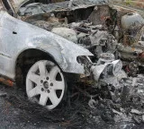 Shamshabad car fire on highway driver escapes safely