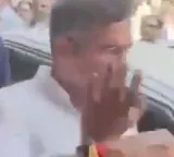 Parvesh Verma slaps youth during road inspection in Delhi Tilak Nagar