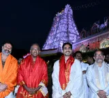 Nara Lokesh and Singapore Minister Shanmugam visit Srivari in Tirumala