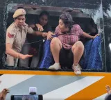 Woman activist snatches police bus keys at Jantar Mantar tension prevails