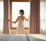 Do you know why there are two curtains in hotel rooms Here is the reason