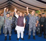 Rajnath Singh attends Barakhana at Eastern Naval Command, lauds Navy personnel