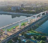 12 stories high 480 meters long Bullet Train bridge construction completed on Sabarmati River