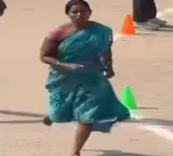 Kavita Kumari runs 1600 meters in saree and barefoot for Home Guard job