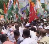 Tension at INDIA Alliance Save Democracy rally in Hyderabad as several leaders are arrested