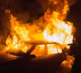 Vijayawada Bypass EV car fire four people burnt alive