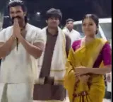 Vijay Deverakonda and Rashmika Mandanna visit Tirumala for Ranabali movie success