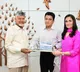 Kavya Anirudh wedding reception Maran couple invites Chandrababu and Lokesh