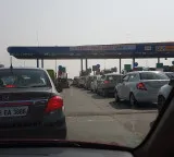 Dussehra rush Kilometers long traffic jam on Vijayawada highway
