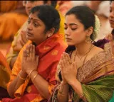 Rashmika Mandanna gets closer to Vijay Deverakonda’s roots during Puttaparthi visit
