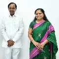 Kalvakuntla Kavitha gets her father CM KCR blessings after she won Nizamabad MLC