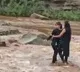 Two girls tries to a selfie and stranded in river as police rescued