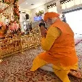 PM Narendra Modi offers prayers at Gurudwara Rakab Ganj Sahib in Delhi