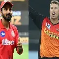 david warner and kl rahul after dubai match