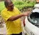 TDP leader Pattabhirami gets anger after his car was demolished by goons