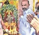 Bandi Sanjay offers prayers at Charminar Bhagyalakshmi Temple along with newly elected BJP Corporators