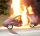 Car set into fire by goons at Vijayawada Novatel Hotel