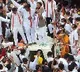 Uttam Kumar reddy attends Srinivasa Reddy nomination at Dubbaka