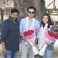 Kajal Aggarwal enters into Acharya set along with her husband and Chiranjeevi blessed the new couple