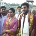 Rashmika and Sharvanand in Tirumala