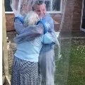 man hugs