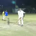 Minister Harish Rao plays cricket
