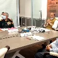 Union Defense Minister Rajnath Singh held a meeting with armed forces chiefs