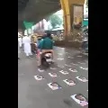 France president posters appears on Mumbai busy road