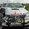 Yadadri district collector Anita Ramachandran escaped from an road accident