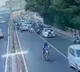 An on duty Delhi Traffic Police personnel dragged on the bonnet