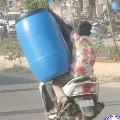 Cyberabad Traffic Police says do not carry heavy things on two wheeler