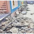 Authorities demolished the stairs of the house of TDP supporters