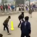 Farmers plays cricket on raids amidst protests