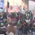 Protesters break barricade attack police personnel and vandalise police vehicle